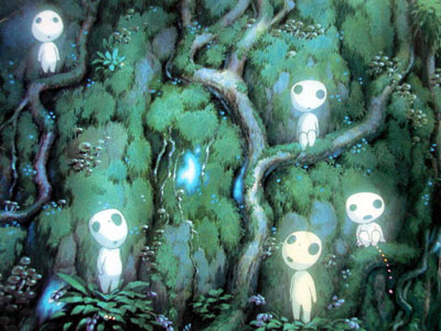 princess mononoke forest spirit. PRINCESS MONONOKE TREE SPIRITS